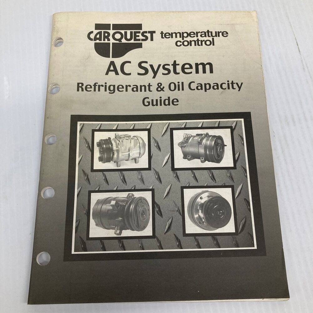 CARQUEST AC System Refrigerant Oil Capacity Guide 2000s